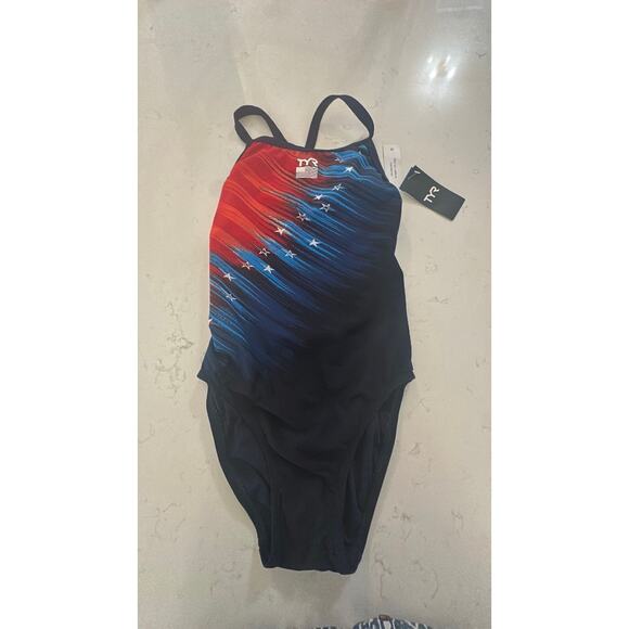 TYR Women's SMALL (30) TYR Durafast Elite® Diamondfit Swimsuit in Valiance - Picture 2 of 3